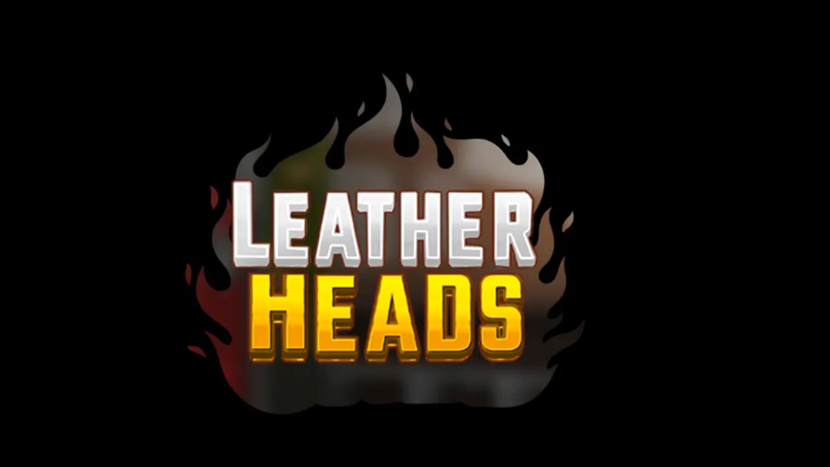 Tampilan visual slot Leatherheads dengan tema pemadam kebakaran neon yang intens